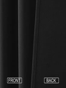 Estelar Textiler 黑色單片窗簾臥室和客廳極簡主義滌綸單片遮光窗簾 - 黑色 - 查看 3