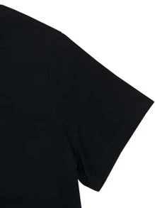 SHEIN LUNE Camiseta mapa & con estampado de slogan