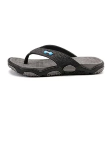 Men's Casual Waterproof Two Tone Flat Flip Flops, Beach Sandals