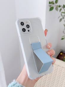 Ốp lưng điện thoại TPU tích hợp chân đế, chống rơi 4 góc, bằng da PU mới, tương thích với iPhone 16/17/17 Pro/17 Pro Max. - Màu xanh lam - Xem 1