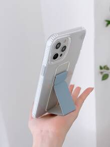 Ốp lưng điện thoại TPU tích hợp chân đế, chống rơi 4 góc, bằng da PU mới, tương thích với iPhone 16/17/17 Pro/17 Pro Max. - Màu xanh lam - Xem 5