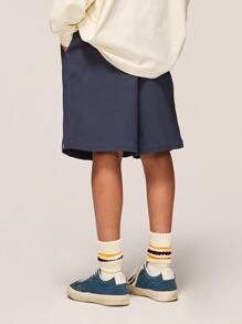 INFLATION Men Solid Slant Pocket Shorts - Navy Blue - View 5