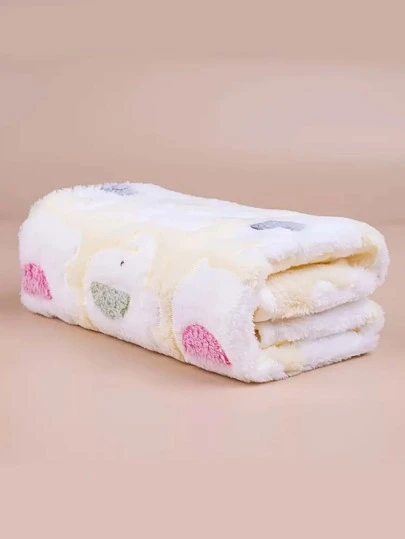 1入組卡通大象印花寵物毯