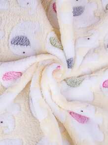 1入組卡通大象印花寵物毯