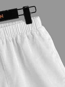 SHEIN Boys Contrast Piping PJ Set - White - View 4