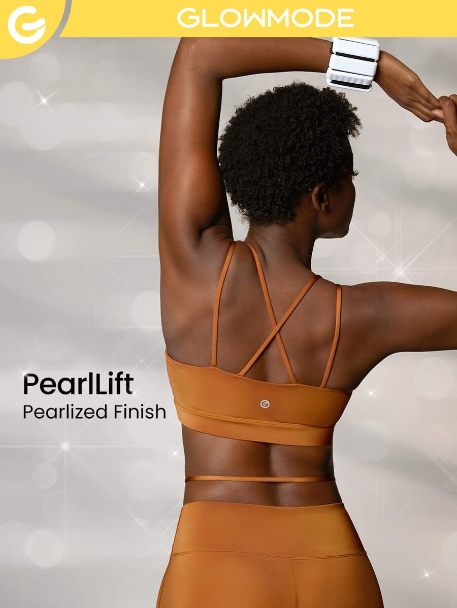 GLOWMODE PearlLift Cross Strap Sports Bra