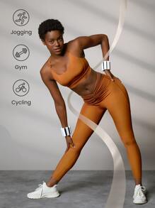 GLOWMODE PearlLift Cross Strap Sports Bra - Brown - View 4