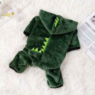 1pc Pet Autumn/Winter Warm Clothing, Small Dog Teddy/Poodle Clothes, 4-Leg Outfit, Christmas Gift For Pets (Manual Measurement May Have Errors. Chest Circumference Is The Most Important Size, Please Measure Your Dog's Chest And Select The Appropriate Size Accordingly. The Size Chart Is For Reference Only, Not An Absolute Standard. If Your Dog Is Between Two Sizes, Selecting The Larger Size May Be More Suitable.)