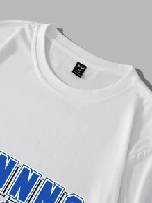 ROMWE MEN Street Life Tops Nam Ô tô/xe hơi Lá thư Giải trí - trắng - Xem 7