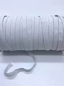 1pc Solid Adjustable Belt, 5M White Elastic Band For Garment