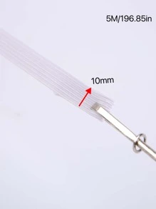 1pc Solid Adjustable Belt, 5M White Elastic Band For Garment