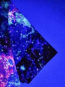 男士趣味反光银河印花短袖T恤，适合外出、朋友聚会、夏季 - 彩色 - 查看 5