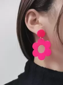 زوج من أقراط أكريليك بشكل زهر بسيطة وشخصية ، وزوج من أقراط هدية عشوائية ومناسبة للأعياد والأحداث الرومانسية كعيد الحب ، هدية الأم ، عيد الأم