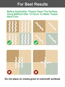 24 st Chevronmönster halkfria duschstegsklistermärken för heminredning, sommar - Svart - Visa 7