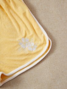 SHEIN Qutie 印花前打結抹胸連體短褲 - 黃色 - 查看 5