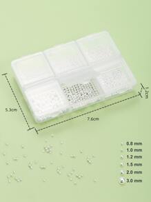 1box/set Silver Steel Beads Nail Art Decoration Kit - Silver - View 4