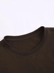 Manfinity Homme Men Coconut Tree & Slogan Graphic Tee & Drawstring Waist Sweatpants - Multicolor - View 5