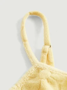 SHEIN MOD Áo hai dây Hoa Giải trí - Màu vàng - Xem 3