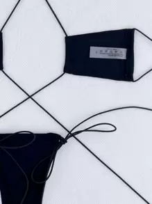 Swim SXY 夏日海灘綁帶式十字背心泳衣套裝