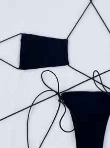 Swim SXY 夏日海灘綁帶式十字背心泳衣套裝