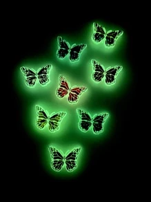 con diseño de mariposa de color combinado Decoración de zapato con dibujos animados Zapatos Accesorios para Zuecos Chanclas - Multicolor - Ver 3