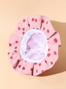 嬰兒草莓圖案漁夫帽