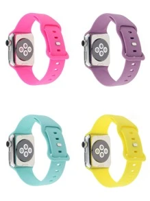 The Four-Bar Set Is Fashionable And Versatile, High-End, Breathable, ComFortable, Convenient For Outdoor Sports, And Silicone Smart Apple Watch Band Apple Watch Strap With 38/40/41/42/44/45/49mm, Compatible With Apple Watch Ultra/SE/8/7/6/5/4/3/2/1