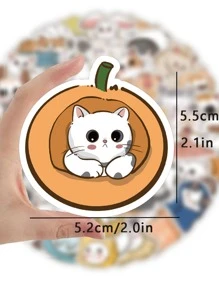 60 miếng dán hình mèo hoạt hình - Nhiều màu - Xem 2