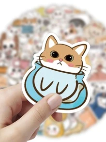 60 miếng dán hình mèo hoạt hình - Nhiều màu - Xem 3