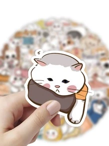 60 miếng dán hình mèo hoạt hình - Nhiều màu - Xem 6