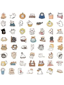 60 miếng dán hình mèo hoạt hình - Nhiều màu - Xem 8