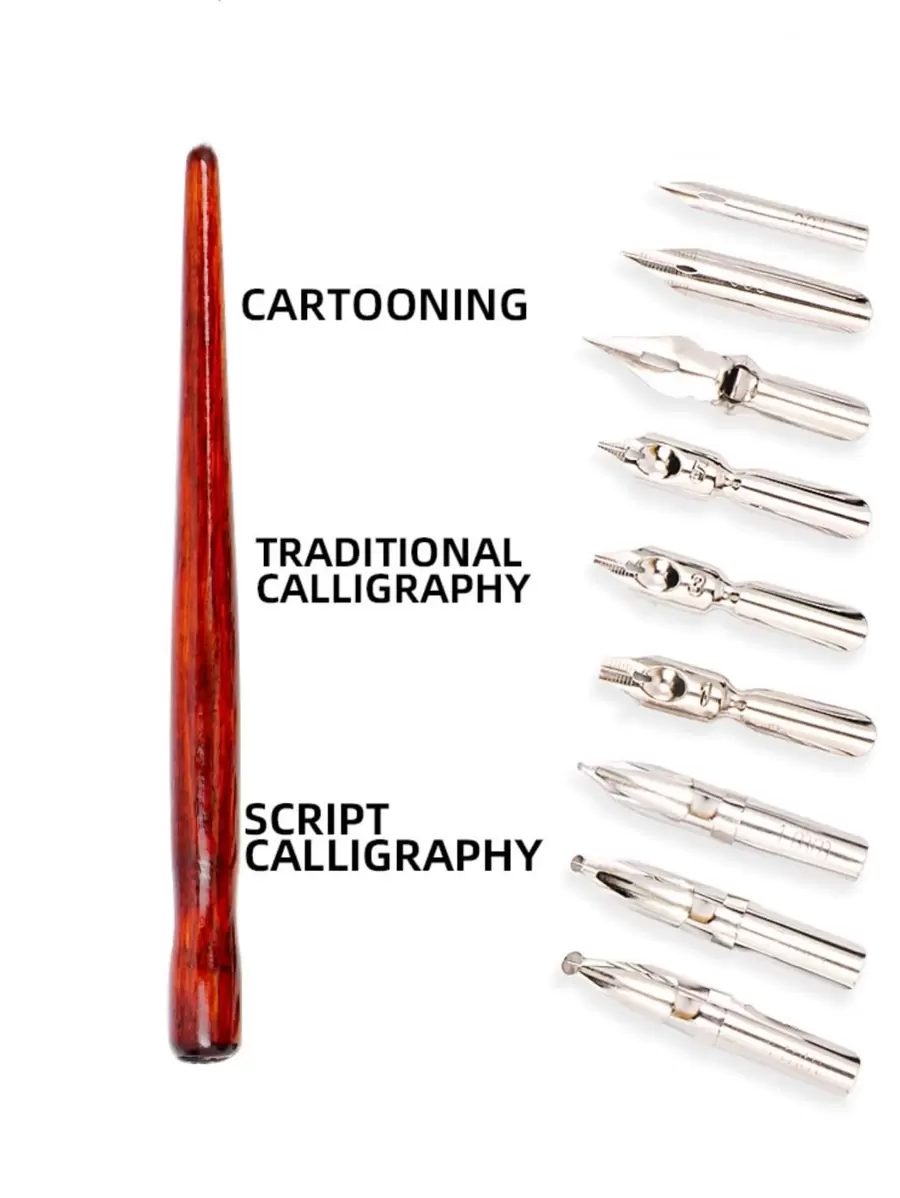 1入組筆桿和9入組筆尖 - 棕色 - 查看 1