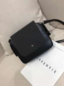 輕量級,商務休閒極簡主義拼接斜跨包,適合青少年女孩、大學生、學員和白領職員使用,適用於辦公室、大學、工作、商務、上下班通勤,適合送給老師、旅行用途、給母親的禮物、伴娘禮物 - 黑色 - 查看 3