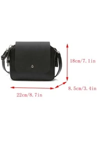 輕量級,商務休閒極簡主義拼接斜跨包,適合青少年女孩、大學生、學員和白領職員使用,適用於辦公室、大學、工作、商務、上下班通勤,適合送給老師、旅行用途、給母親的禮物、伴娘禮物 - 黑色 - 查看 8