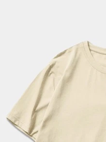 ROMWE MEN Men Cartoon Graphic Tee - Khaki - View 4