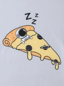 Boys Cartoon Graphic Tee & Shorts PJ Set - Multicolor - View 3