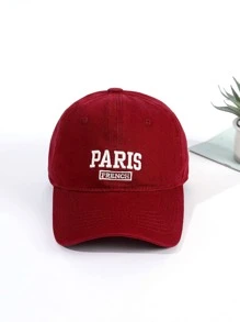 字母刺繡棒球帽 - 紅色 - 查看 2