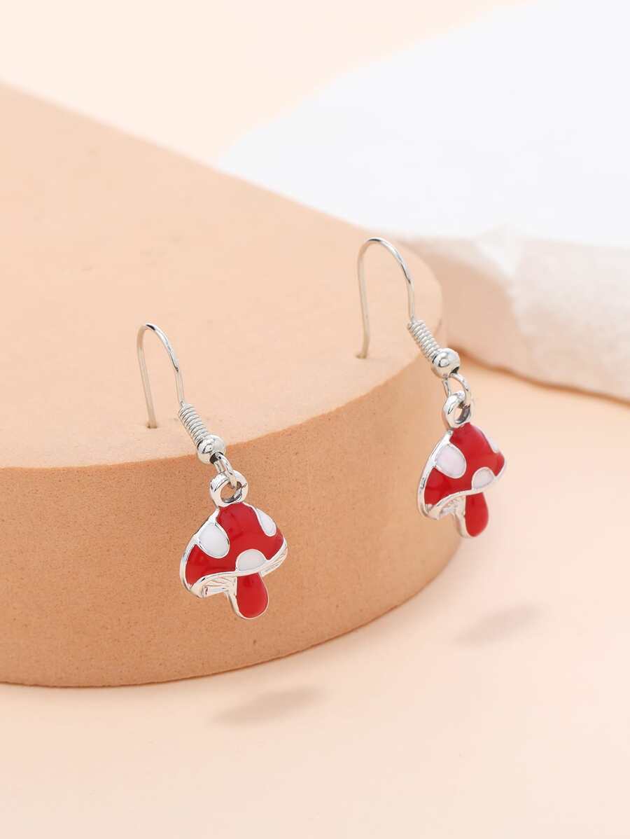 Bông tai hình nấm - Nhiều màu - Xem 1