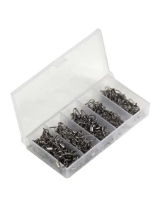 100pcs Rolling Swivel Fishing Accessories - Available In Various Sizes (4#-12#), Best Choice For Fishing, Achieving Optimal Performance And Versatility - White - View 2