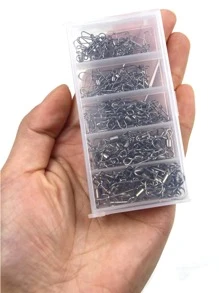 100pcs Rolling Swivel Fishing Accessories - Available In Various Sizes (4#-12#), Best Choice For Fishing, Achieving Optimal Performance And Versatility - White - View 6