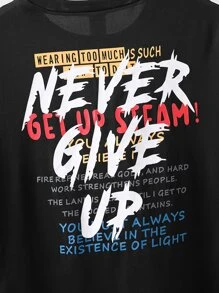 Boys Slogan Graphic Tee - Black - View 3