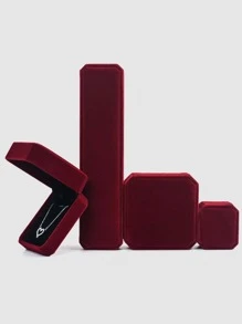 1pc Plastic Jewelry Storage Box, Red Jewelry Organizer For Home, Gift For Valentine's Day Back To School