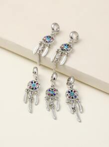 5pcs/set Dream Catcher DIY Pendant - Multicolor - View 1