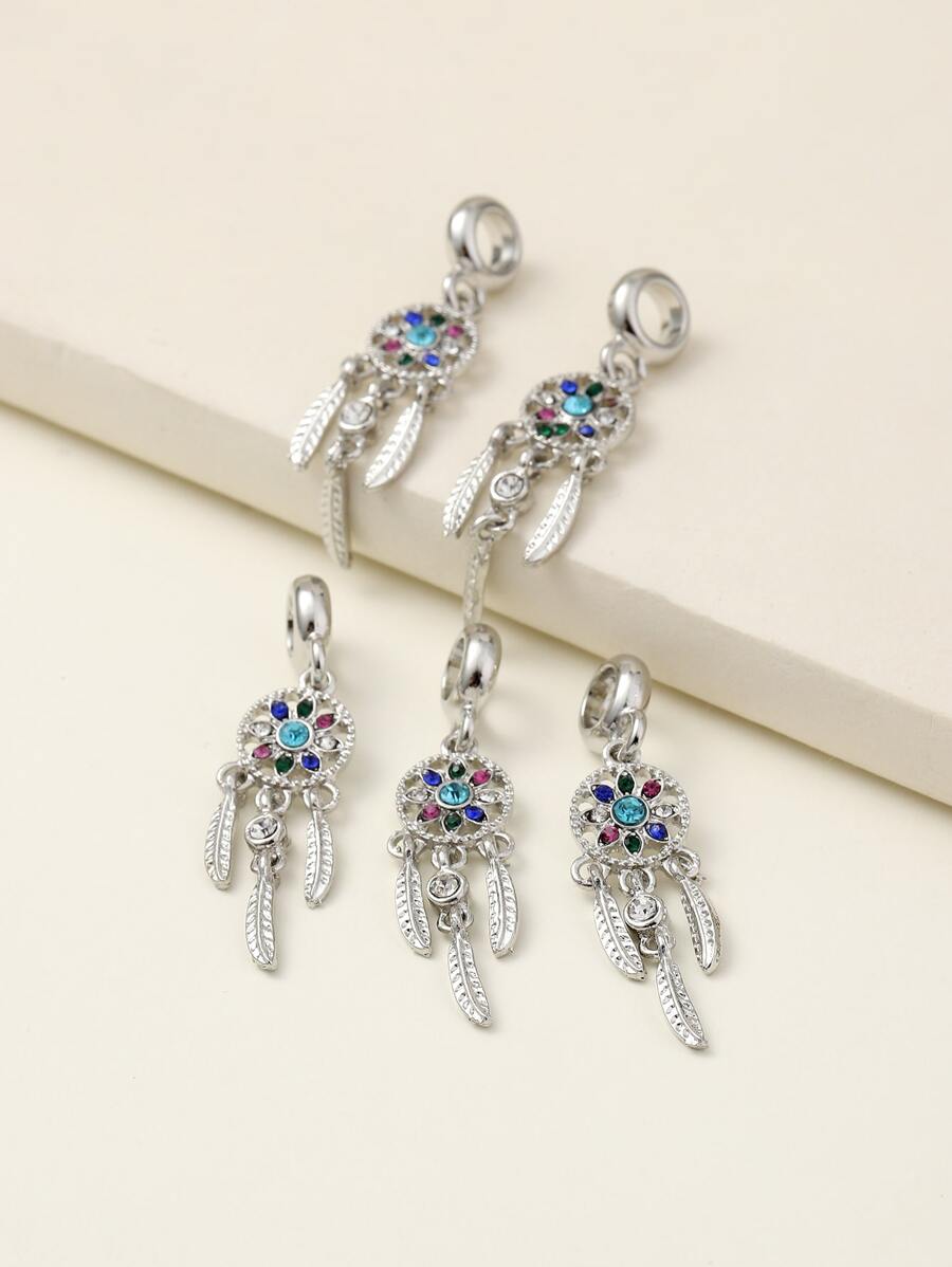 5pcs/set Dream Catcher DIY Pendant - Multicolor - View 1