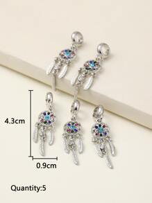 5pcs/set Dream Catcher DIY Pendant - Multicolor - View 3