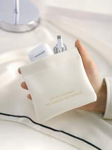 1入組標語圖案首飾類現代多功能首飾收納袋 - 紫色 - 查看 3