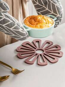 1 pieza Estera antideslizante y aislante térmica para mesa de comedor doméstica - Burdeos - Ver 1