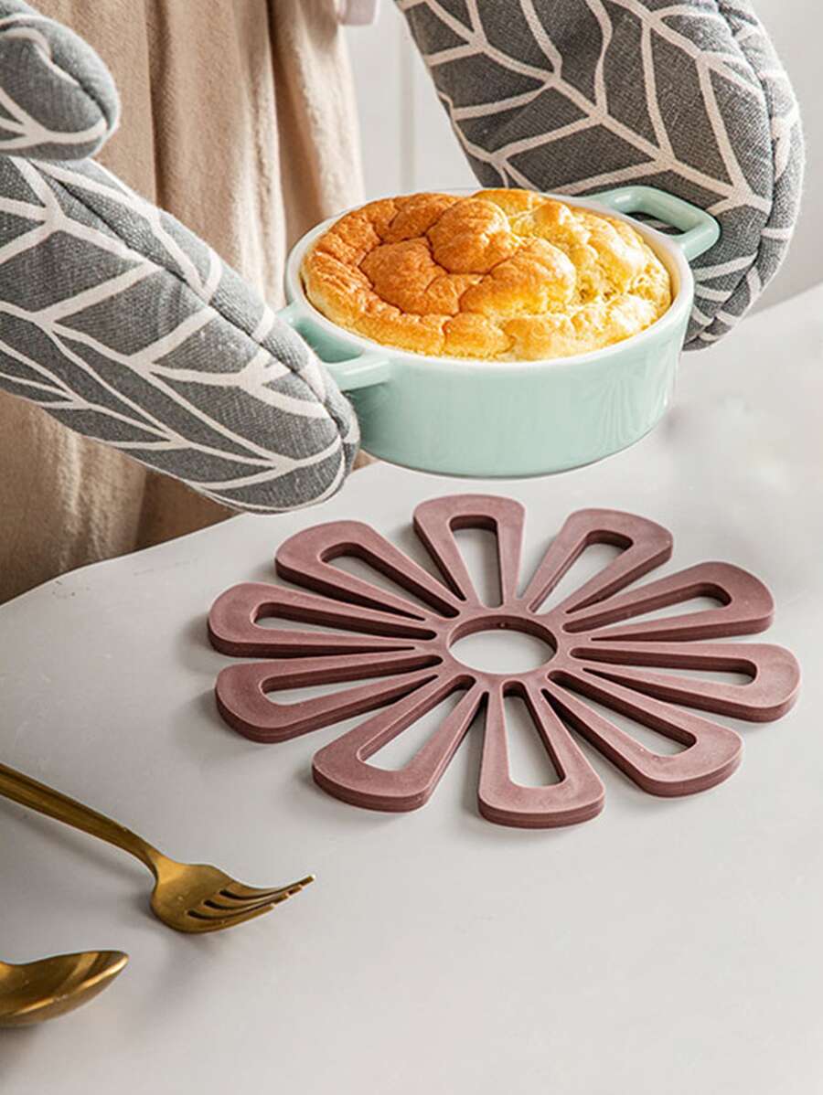 1 pieza Estera antideslizante y aislante térmica para mesa de comedor doméstica - Burdeos - Ver 1