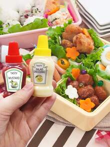 2入組/套PP調味料擠壓瓶帶2入組貼紙 - 綠色 - 查看 5