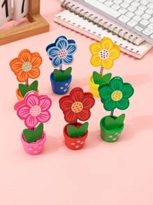 6入組花卉設計餐位卡夾木製餐位卡用於派對桌號 - 彩色 - 查看 1